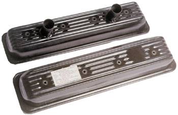 Chevrolet Performance Parts - 25534359 - GM "Circle Track" Center Bolt Valve Covers Small Block Chevy ,  Black Painted Sheet metal